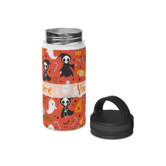 Personalized Name with Halloween Stainless Steel Water Bottle, Handle Lid (Ver.2)