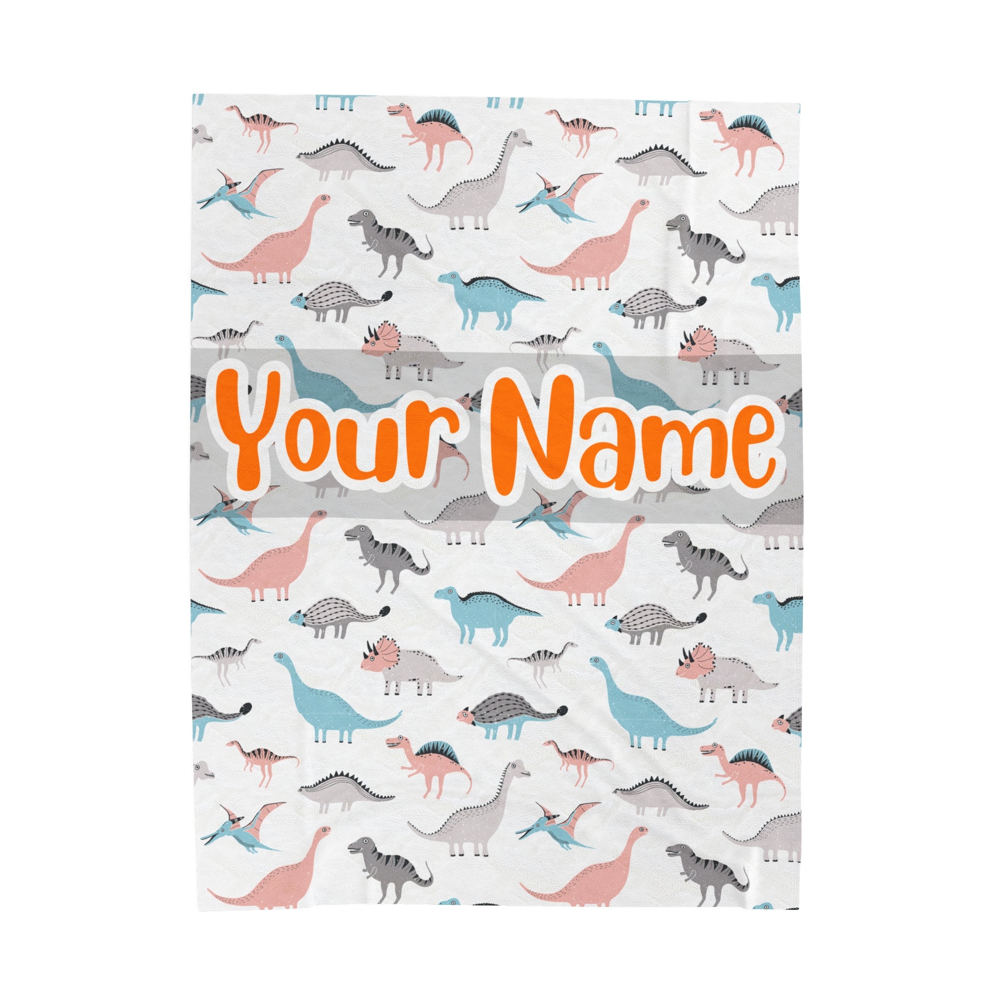 Cute Dinosaur Collections Blanket #5 Custom Blanket with Name - Personalized Blanket