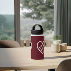 Dr Pepper Lovers Stainless Steel Water Bottle, Handle Lid