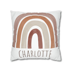 Boho Rainbow Personalized Pillow with Your name #9 Custom Name Rainbow Pillow Case