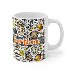 Personalized Name with Funny Space Ceramic Mug (Ver.6)