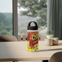 Cheetos Crunchy Flamin Hot Stainless Steel Water Bottle, Handle Lid
