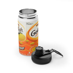 Goldfish Crackers Cheddar Stainless Steel Water Bottle, Sports Lid