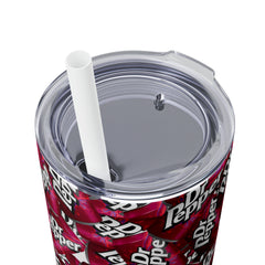 Dr Pepper canned Pattern Tumbler with Straw