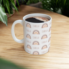 Personalized Boho Rainbow Mug with Your name Collections Ceramic Mug #11