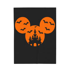 Mickey Mouse Halloween Castle Blanket, Funny Disney Blanket, Boys Halloween Blanket, Disney Mickey Blanket, Mickey Mouse Halloween Blanket