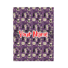 Personalized Halloween Blanket with Your name Collections Blanket #9 Custom Blanket with Name - Personalized Blanket Halloween Gift for Kids
