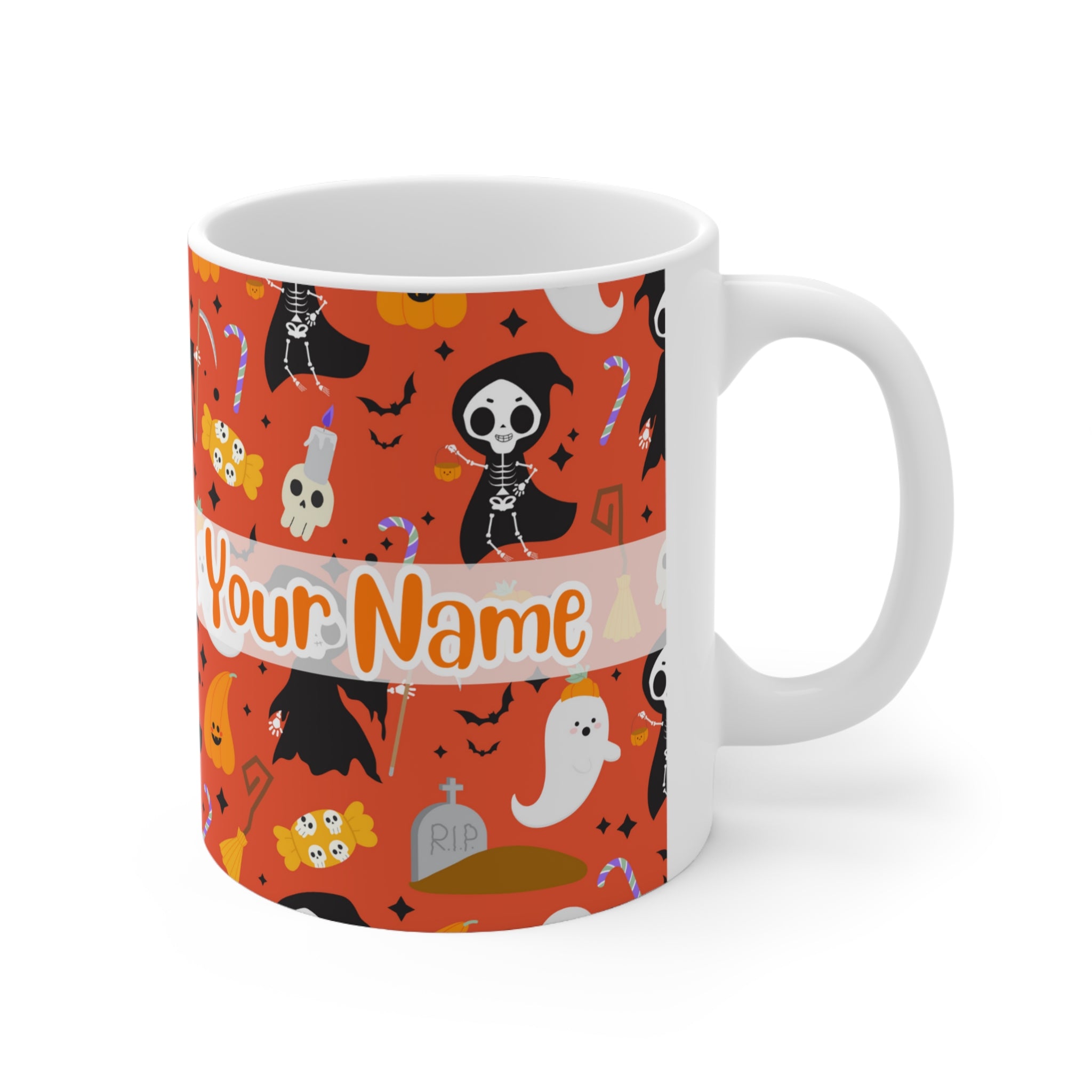 Personalised Name with Halloween Ceramic Mug (Ver.2)