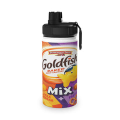 Goldfish Crackers Mix with Xtra Cheddar and Pretzel Stainless Steel Water Bottle, Sports Lid