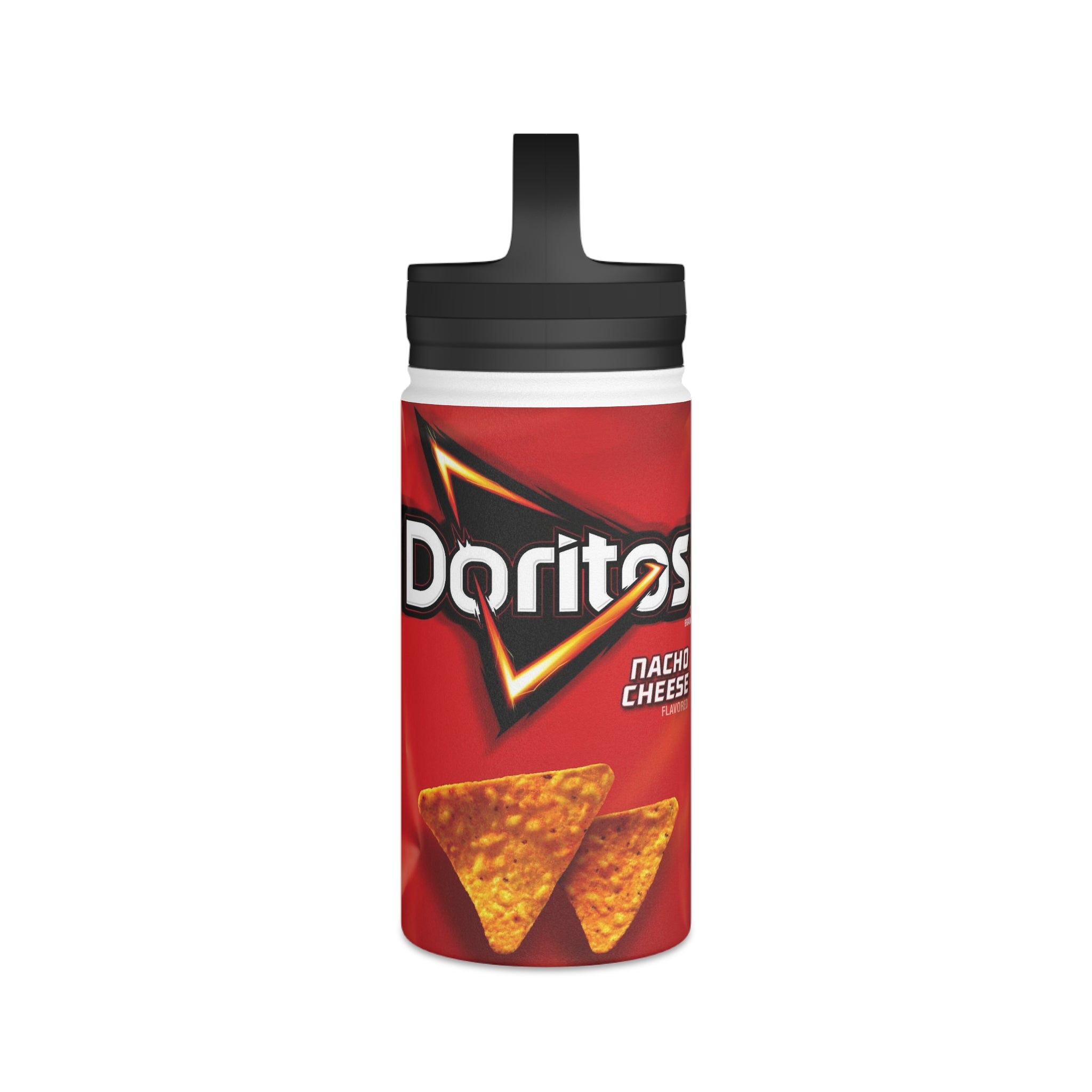 Doritos Nacho Cheese Stainless Steel Water Bottle, Handle Lid