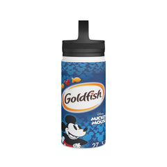 Goldfish Disney Mickey Mouse Cheddar Stainless Steel Water Bottle, Handle Lid