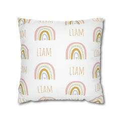 Personalized Boho Style Rainbow Pillow with Your name #2 Custom Name Rainbow Pillow Case