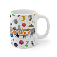 Personalized Name with Funny Space Ceramic Mug (Ver.1)