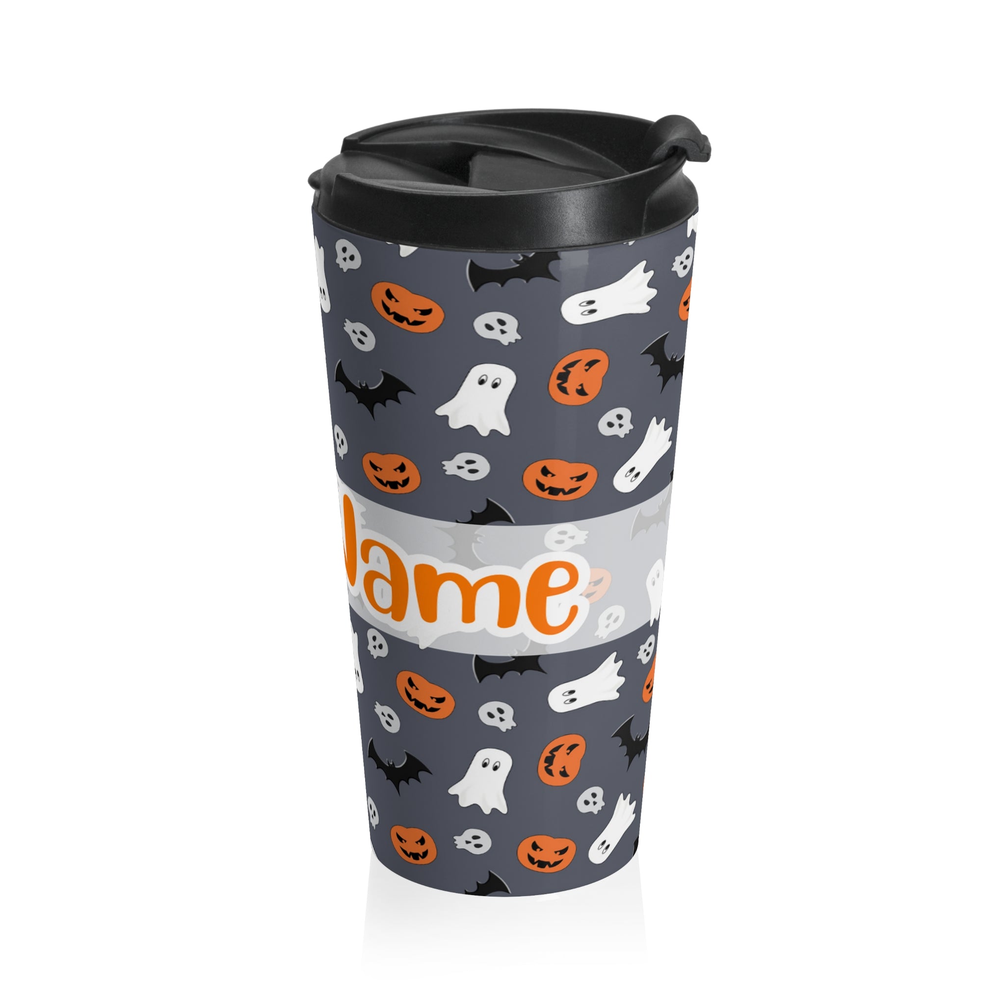 Personalized Name with Halloween Stainless Steel Travel Mug (Ver.7)