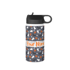Personalized Name with Halloween Stainless Steel Water Bottle, Standard Lid (Ver.7)