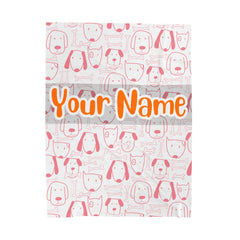 Cute Dog Collections Blanket #2 Custom Blanket with Name - Personalized Blanket