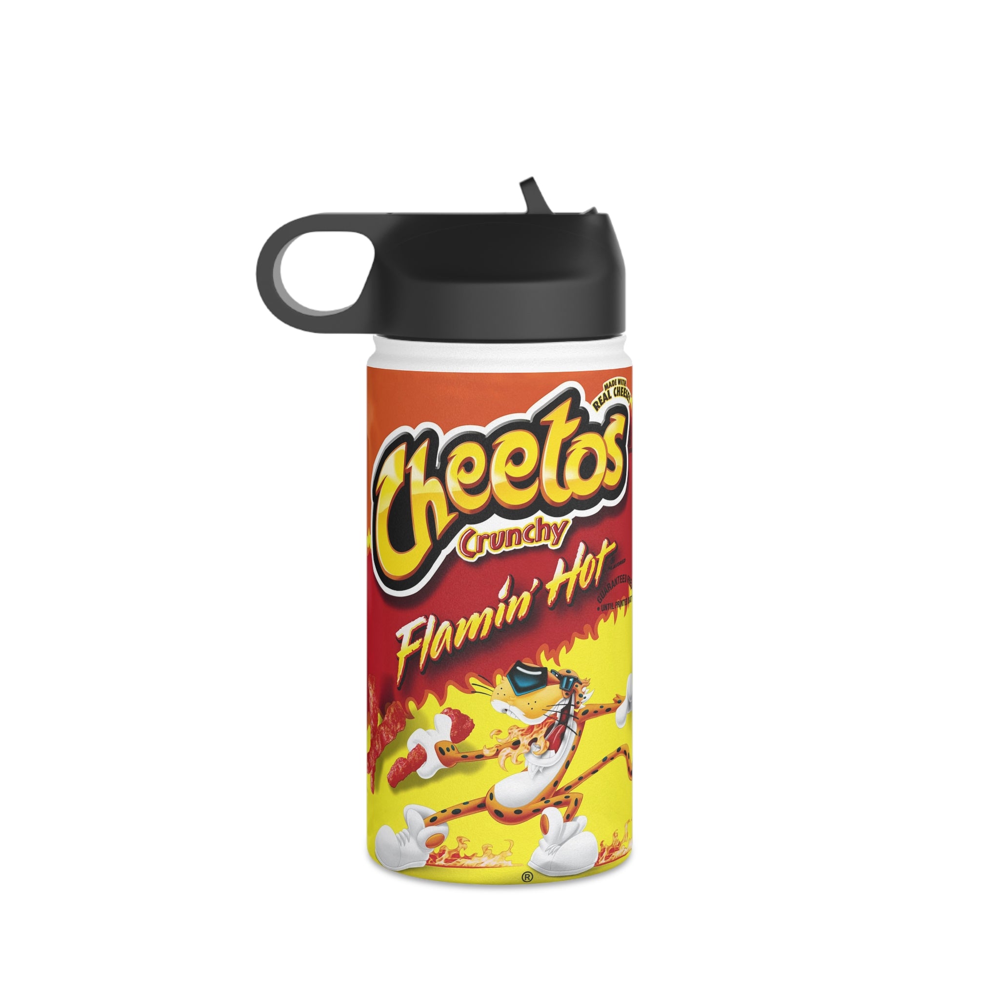 Cheetos Crunchy Flamin Hot Stainless Steel Water Bottle, Standard Lid