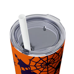 Personalized Halloween Pumkin with Your name #12 Halloween Skinny Tumbler with Straw