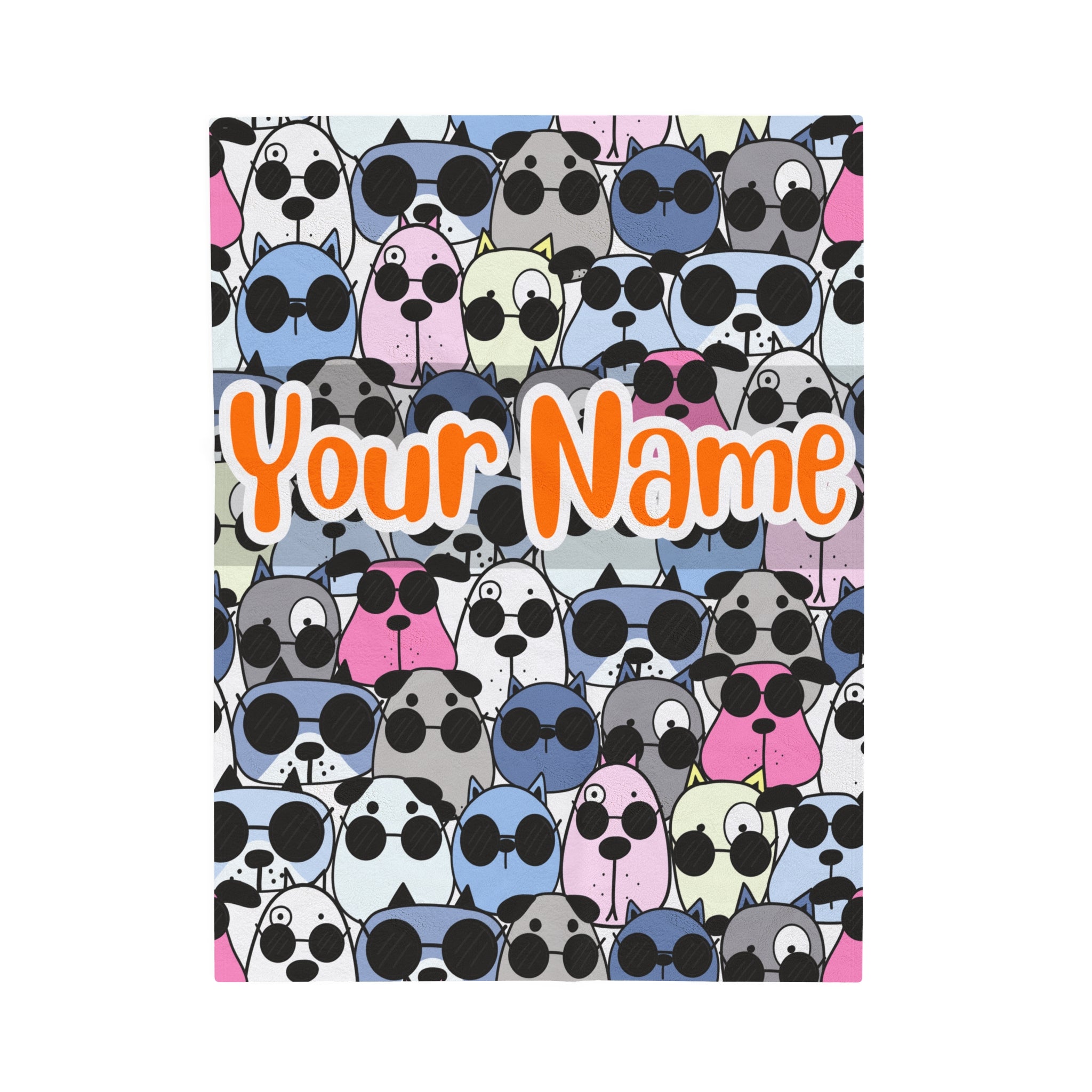 Cute Dog Collections Blanket #5 Custom Blanket with Name - Personalized Blanket