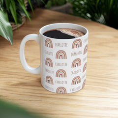 Personalized Boho Rainbow Mug with Your name Collections Ceramic Mug #10
