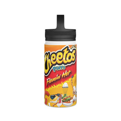Cheetos Puffs Flamin Hot Stainless Steel Water Bottle, Handle Lid