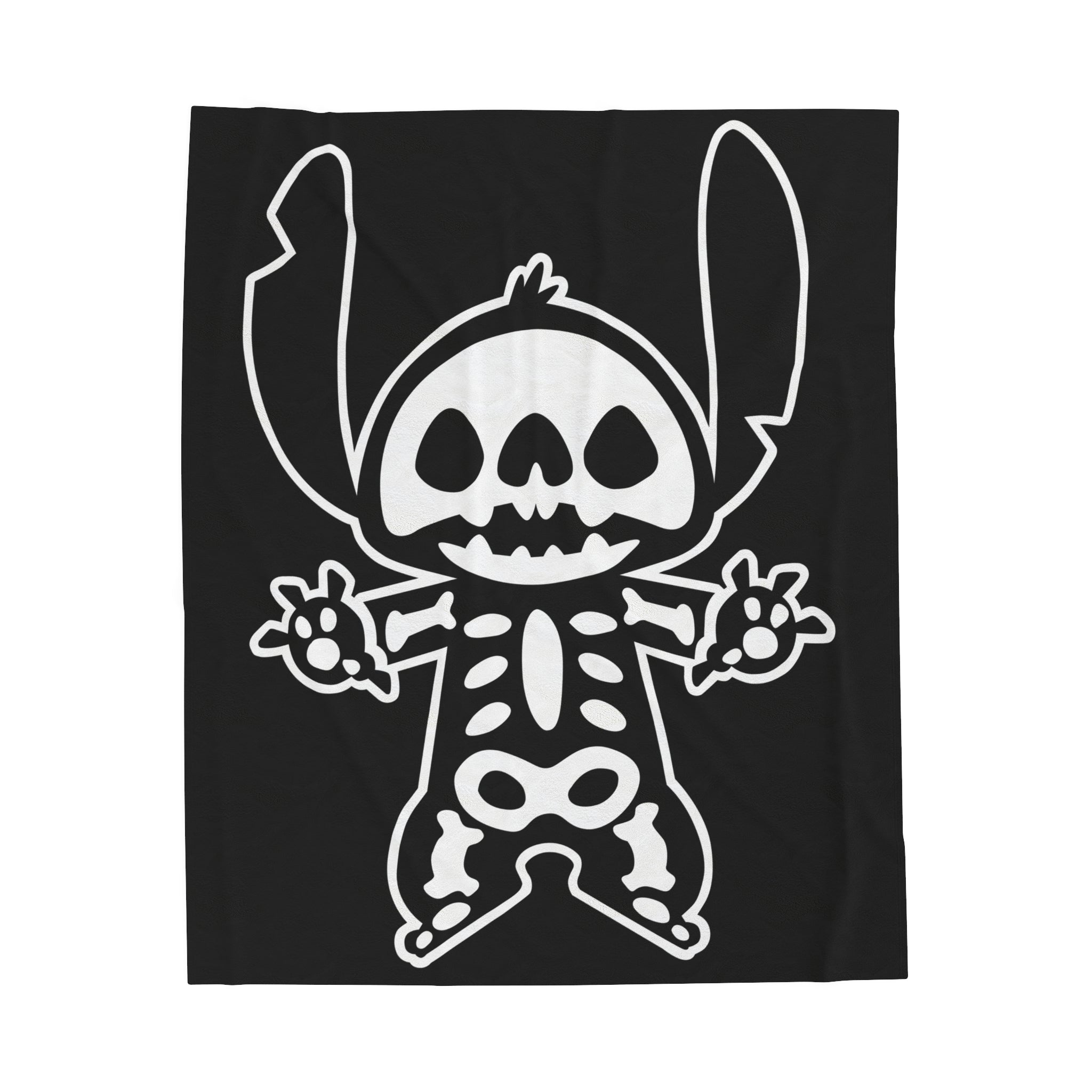 Disney Stitch Halloween Skeleton Blanket