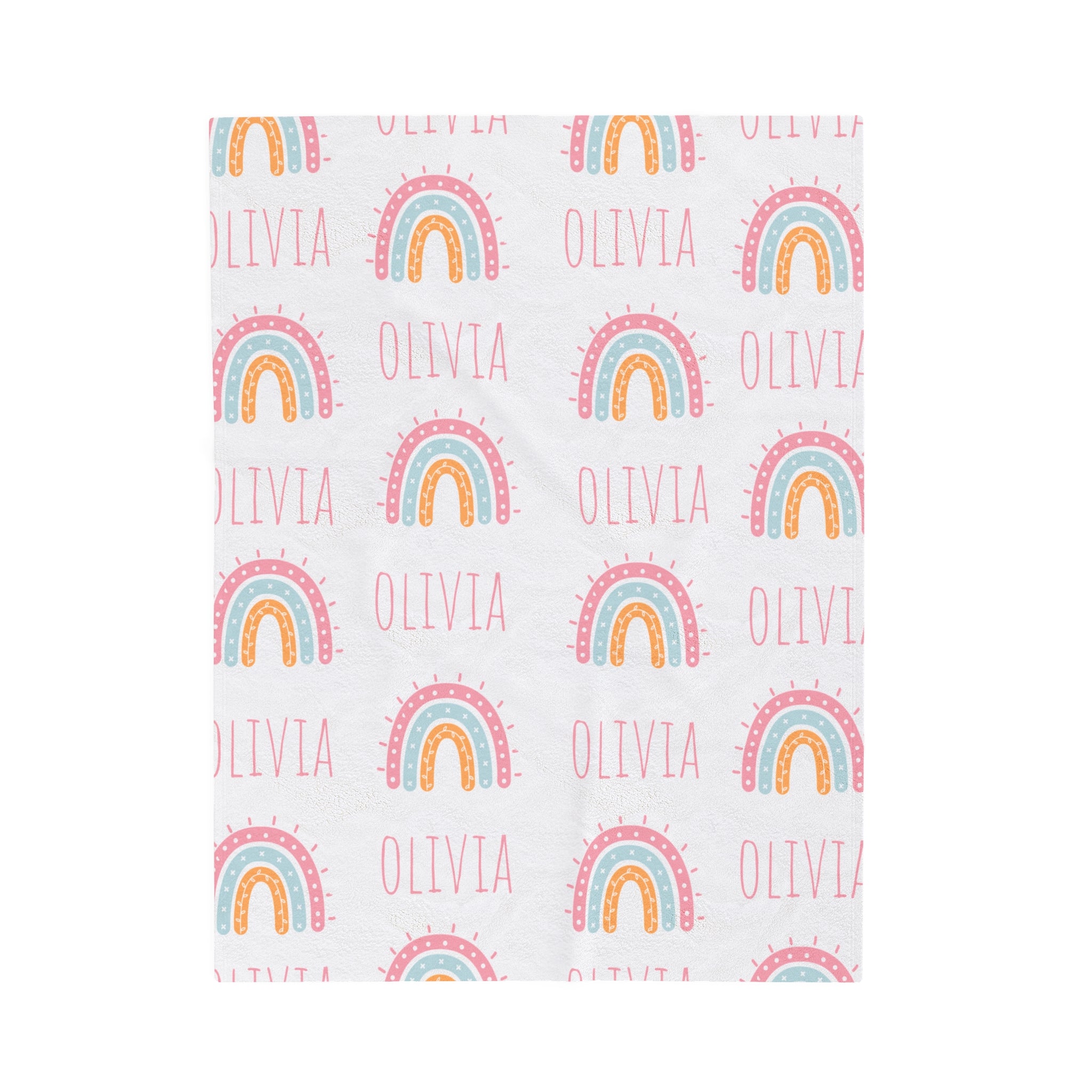 Personalized Boho Rainbow Blanket with Your name Collections Blanket #5 Custom Blanket with Name - Personalized Blanket