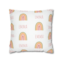 Personalized Boho Style Rainbow Pillow with Your name #11 Custom Name Rainbow Pillow Case
