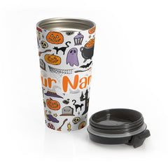 Personalized Name with Halloween Stainless Steel Travel Mug (Ver.8)