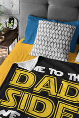 Funny Blanket Come To The Dad Side We Have Bad Jokes, funny dad Blanket, father's day gift, gift for dad, gift for father, star wars parody blanket
