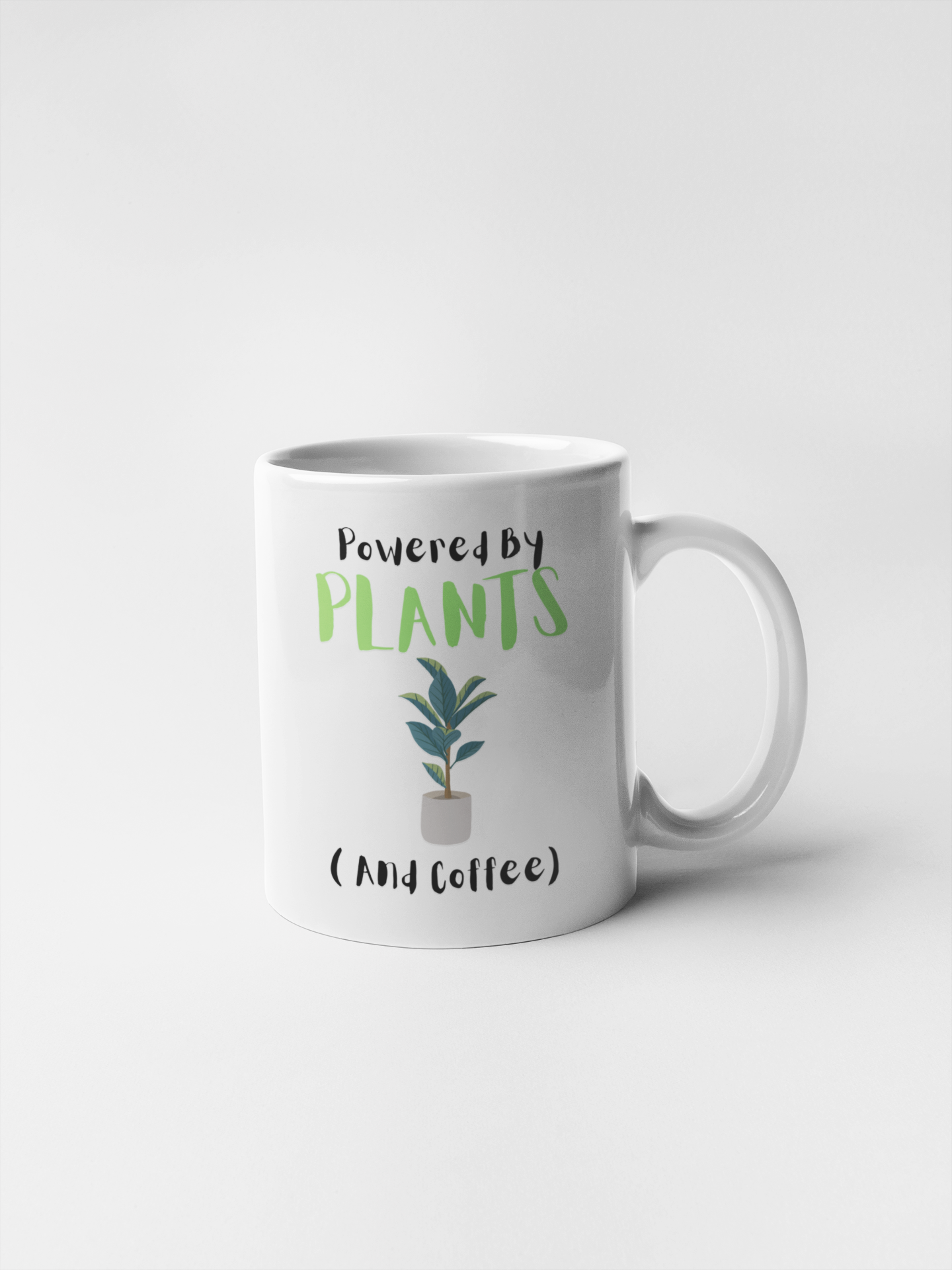 Powered by plant mug, Vegetarian Mug, Vegan Gift Ceramic Mug, Funny vegan Mug, Plant Botanical Mug, Funny Plant Mug, Plant Lover Ceramic Mug, Plant Lover Gift, Botanical Lover Gift, gardener Mug