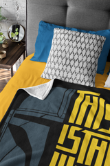 Funny Blanket This is the Way Blanketg | Vintage Retro Design | Nerd Geek Blanket | Funny Blanket | Mandalorian Blanket