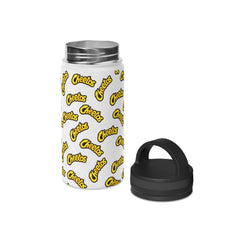Cheetos Pattern Stainless Steel Water Bottle, Handle Lid