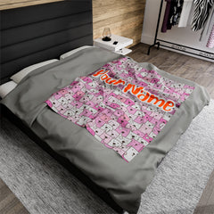 Cute Dog Collections Blanket #9 Custom Blanket with Name - Personalized Blanket