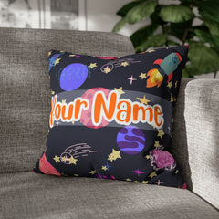 Funny Space Pillow personalized Pillow with Your name #6 Pillow Case