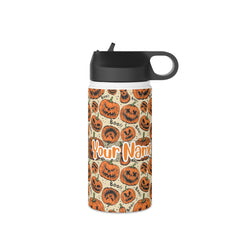 Personalized Name with Halloween Stainless Steel Water Bottle, Standard Lid #3