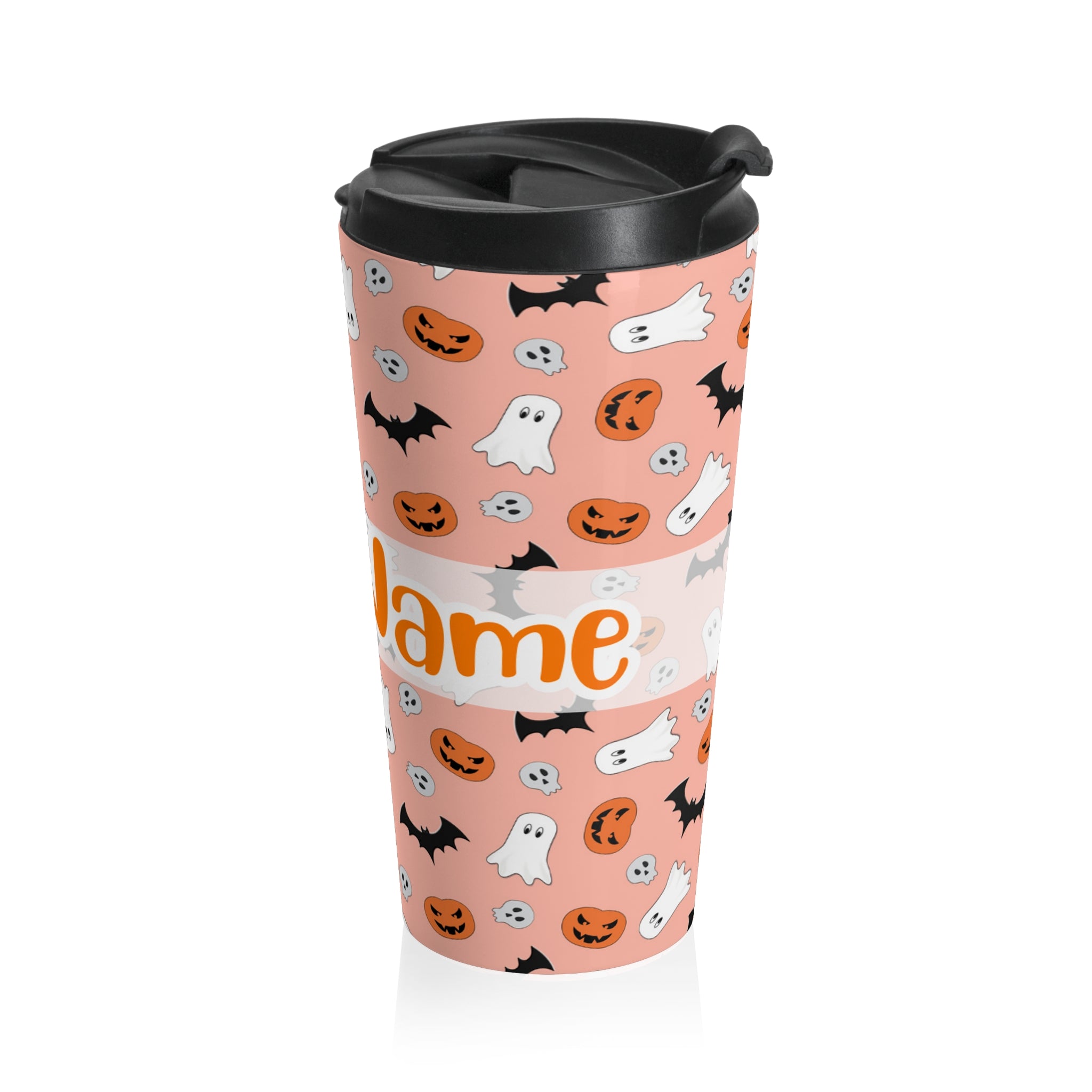 Personalized Name with Halloween Stainless Steel Travel Mug (Ver.4)