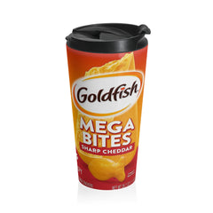 Goldfish Mega Bites, Sharp Cheddar Crackers Stainless Steel Travel Mug