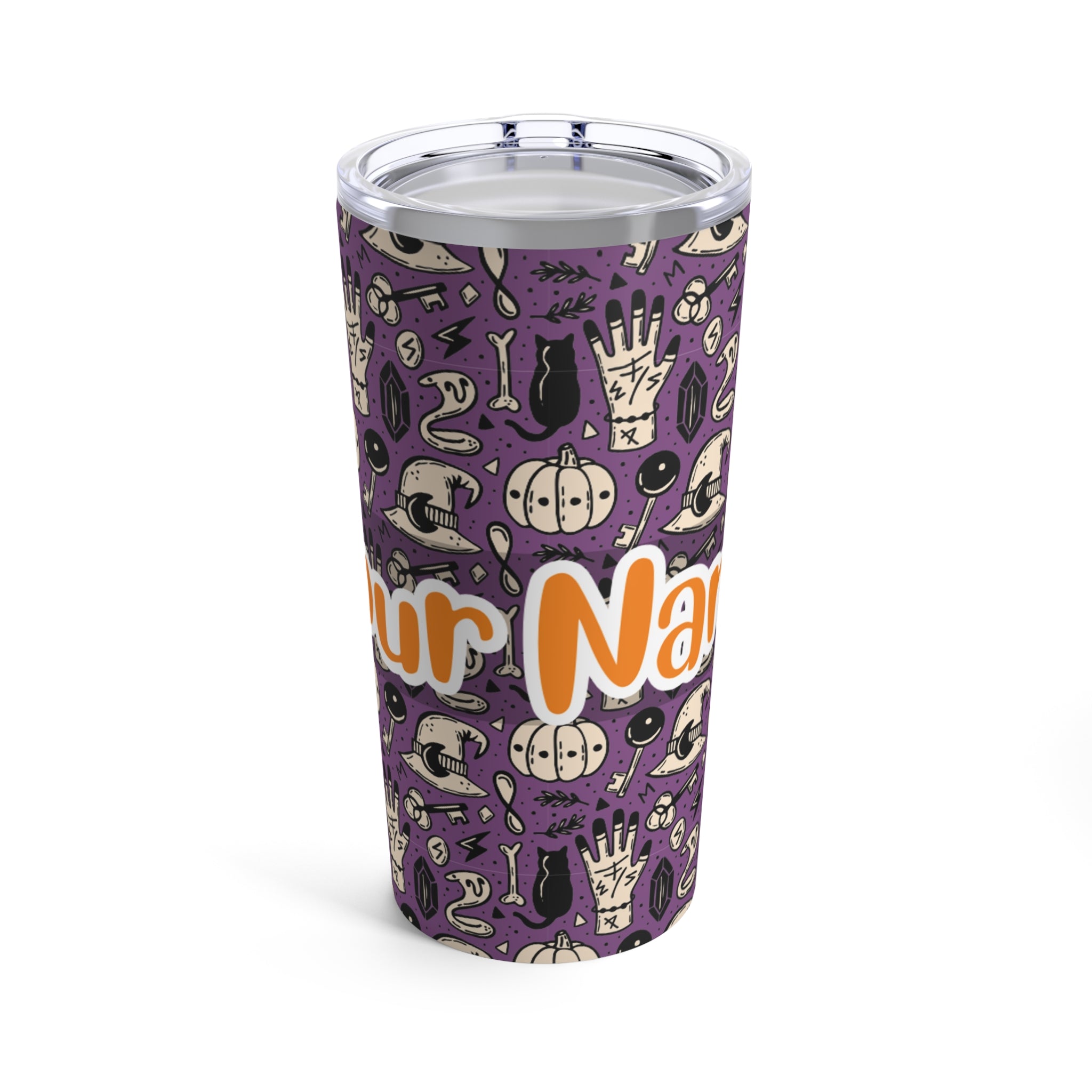 Personalized Name with Halloween Skinny Tumbler 20oz #2