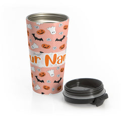 Personalized Name with Halloween Stainless Steel Travel Mug (Ver.4)