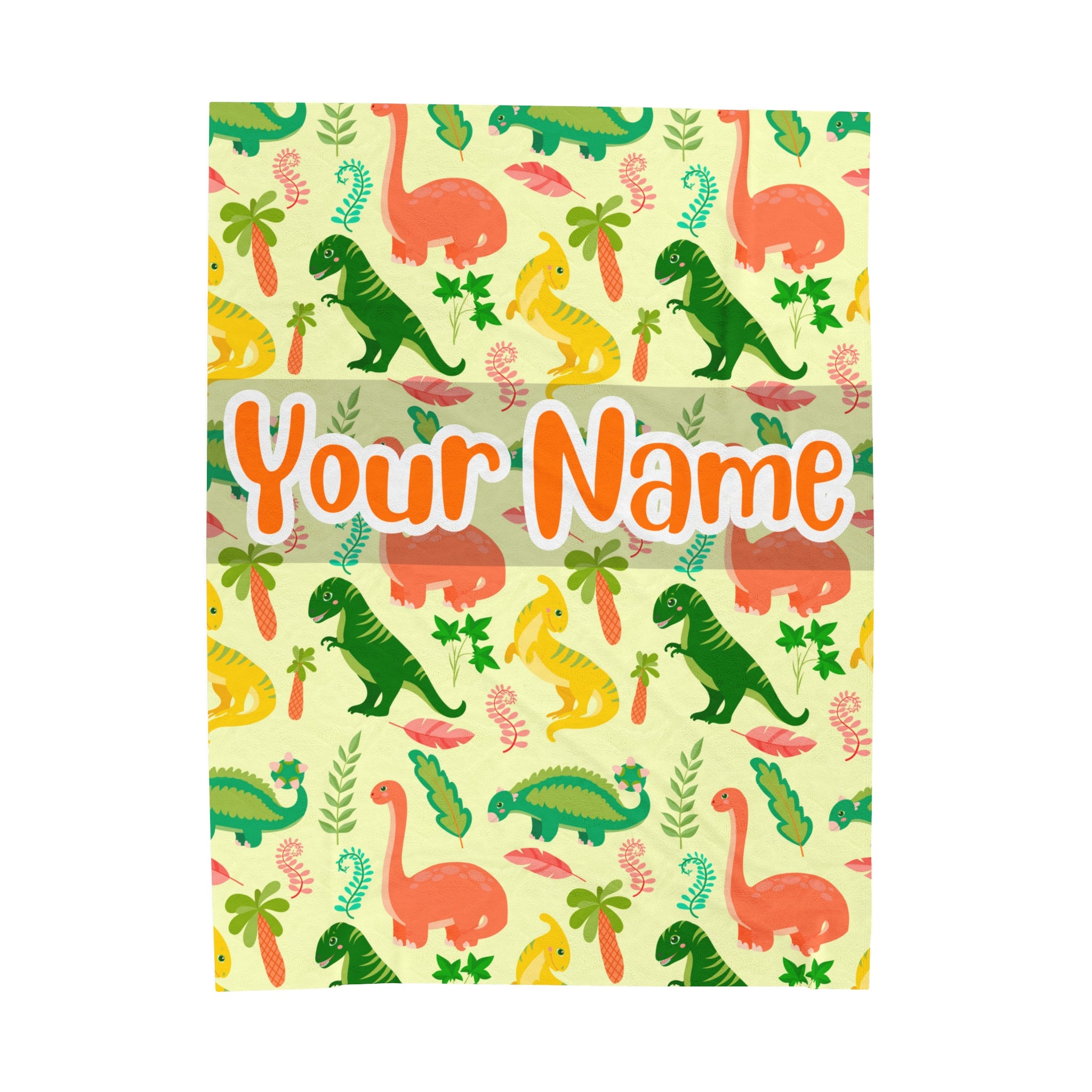 Cute Dinosaur Collections Blanket #4 Custom Blanket with Name - Personalized Blanket