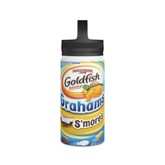 Pepperidge Farm Goldfish Grahams S'mores Crackers Stainless Steel Water Bottle, Handle Lid