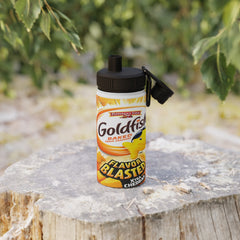Goldfish Flavor Blasted Xtra Cheddar Baked Snack Crackers Stainless Steel Water Bottle, Sports Lid