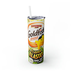 Goldfish Flavor Blasted Sour Cream Onion Crackers Snack Crackers Tumbler with Straw