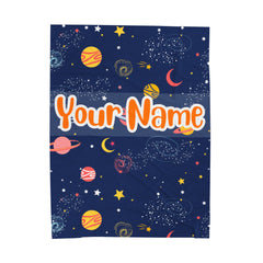 Funny Space Blanket #2 Custom Blanket with Name - Personalized Blanket
