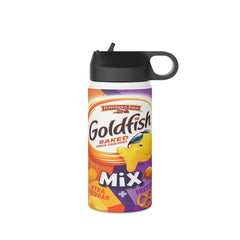 Goldfish Crackers Mix with Xtra Cheddar and Pretzel Stainless Steel Water Bottle, Standard Lid