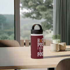 Dr Pepper To Focus Stainless Steel Water Bottle, Handle Lid