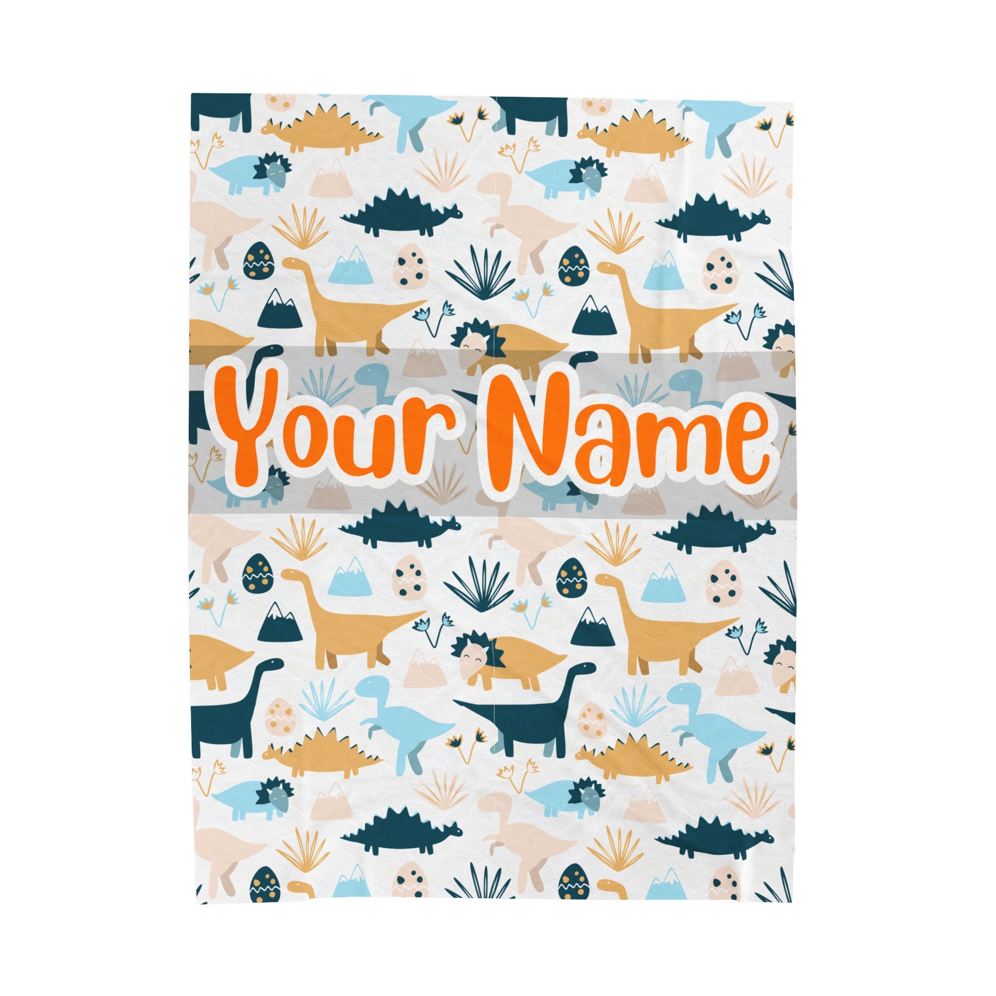 Cute Dinosaur Collections Blanket #8 Custom Blanket with Name - Personalized Blanket