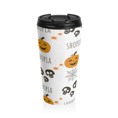 Personalized Name with Halloween Stainless Steel Travel Mug #10