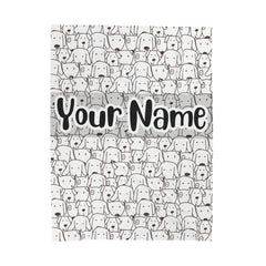 Cute Dog Collections Blanket #1 Custom Blanket with Name - Personalized Blanket